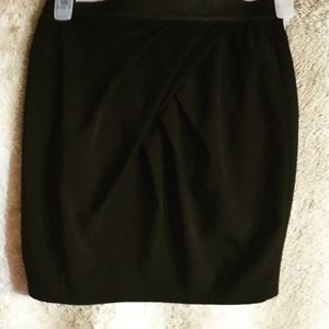 Cynthia Steffe Womens Pencil Skirt Black Mini Plea